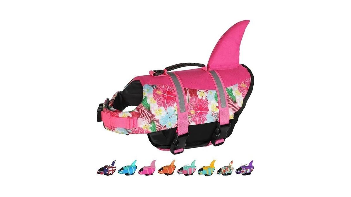 Dogcheer Dog Life Jacket Shark, Hawaiian Style Dog Life Vest
