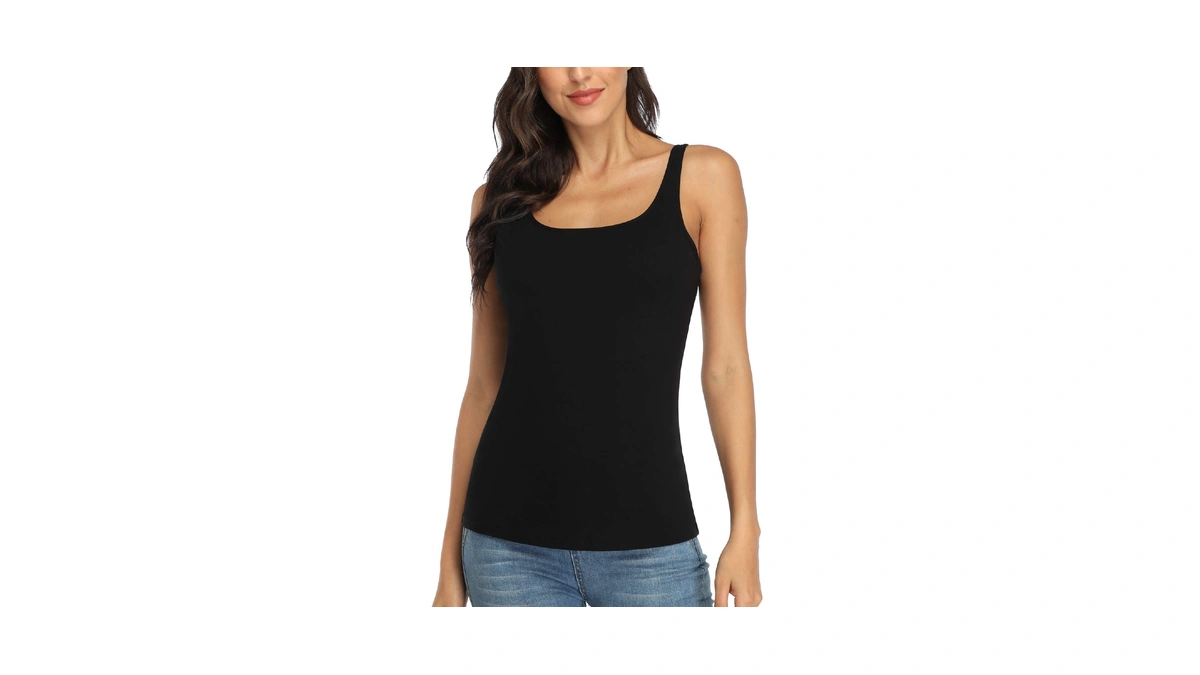 V For City Womens Tank Tops With Shelf Bra Cotton