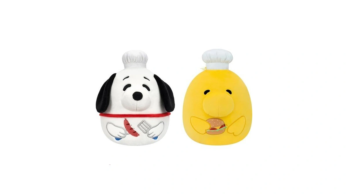 Squishmallows Original Peanuts 8in Snoopy & Woodstock Bbq Americana –