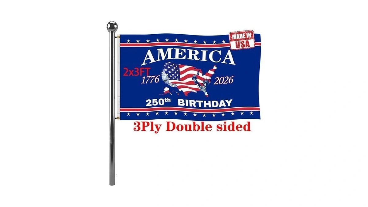 Jayus Double Sided 250th Anniversary American Usa Flags 2x3 Outdoor-