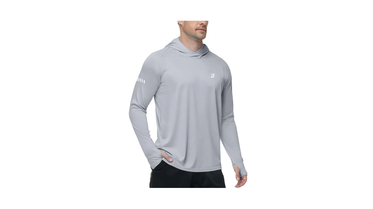 Roadbox Mens Upf 50+ Sun Protection Hoodie, Uv Long Sleeve
