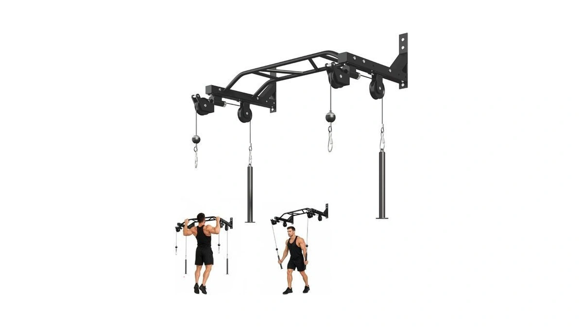 Wall Mounted Pull Up Bar, Heavy Duty Multi-grip Chin Up