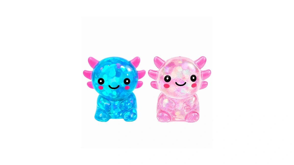 Axolotl Squishy Toy, Glitter Fidget Toys Cute Axolotl Stress Relief
