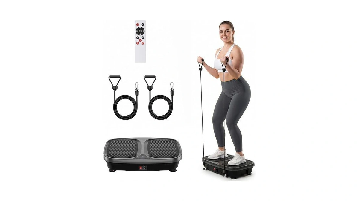 Newbulig Vibration Plate, Whole Body Workout, Vibrating Platform With Led