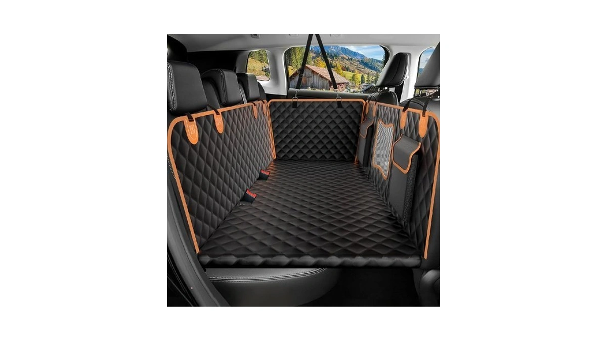 Chioratree Dog Car Seat Cover For Back Seat Hard Bottom