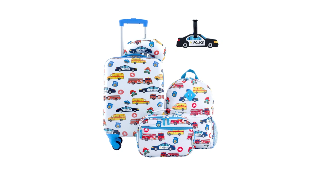 Travelers Club 5 Piece Kids' Luggage Set, First Responders