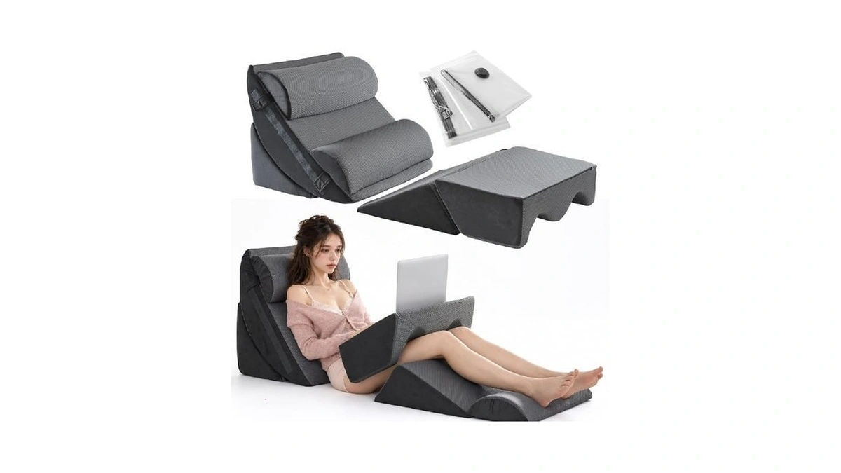 Yojoker 6-piece Upper Body Rest Wedge Pillow Set For Post-surgery,