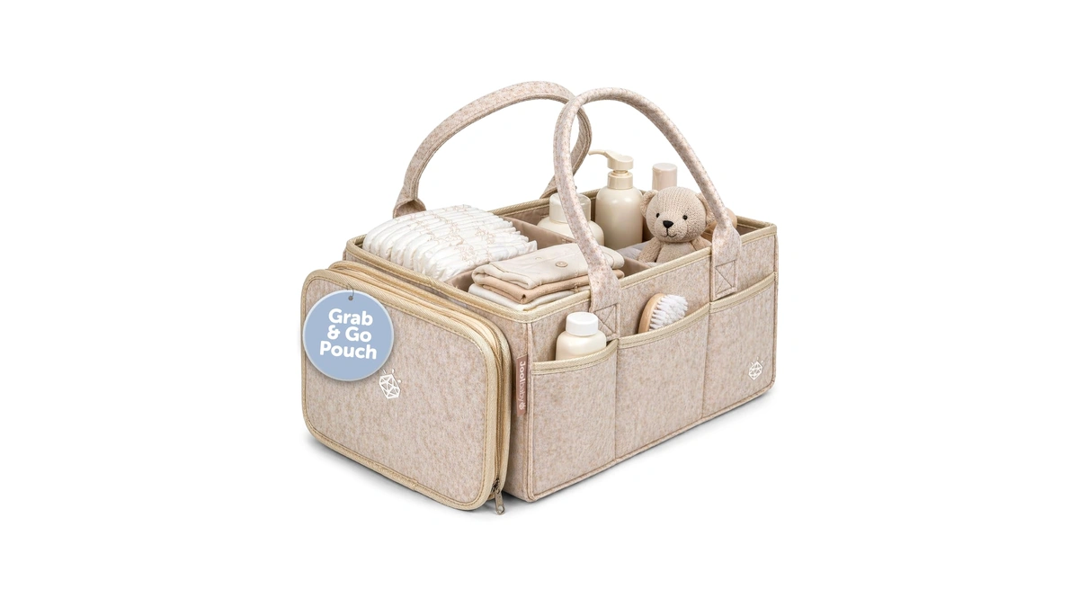 Jool Baby Tag-along Diaper Caddy – Nursery Storage Organizer For