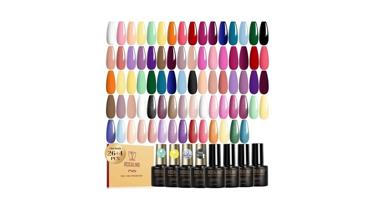 Rosalind 30pcs Gel Nail Polish Set, 26 Colors Gel Polish