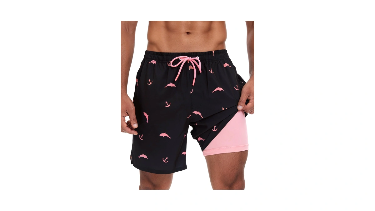 Mossrozz Mens Bathing Suit With Compression Liner 7 Inch Swim