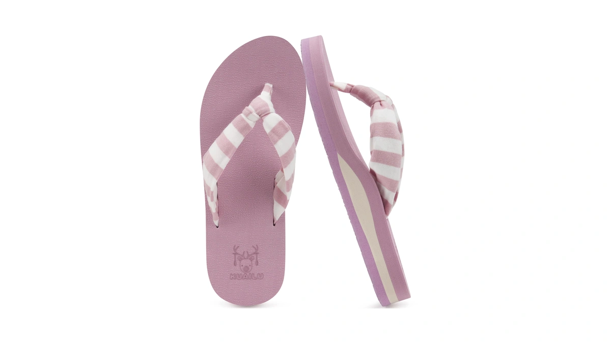Kuailu Flip Flops Women Arch Support Yoga Mat Comfortable Summer