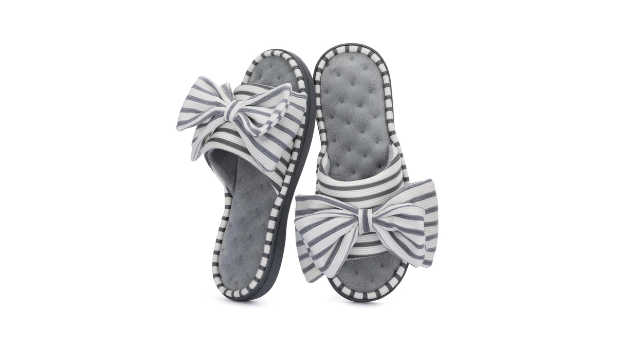 Ultraideas Womens Indoor Outdoor Slippers, Memory Foam Open Toe Cute