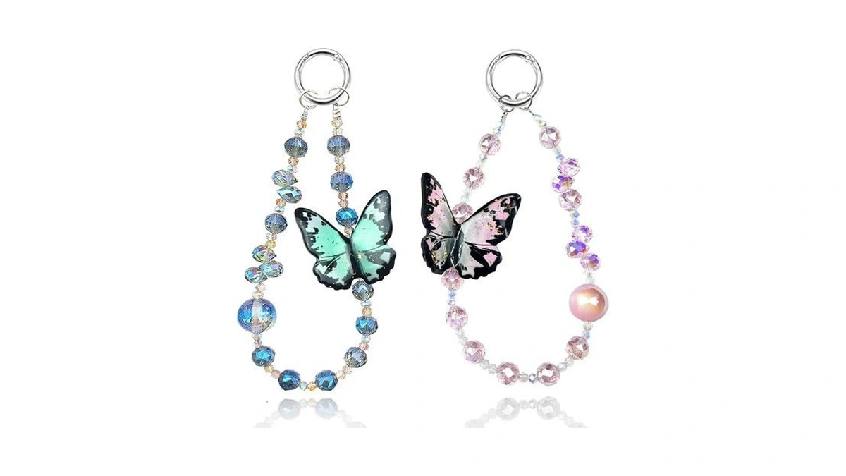 Loikmiup 2pcs Phone Charm For Women, Phone Wrist Strap Hands-free