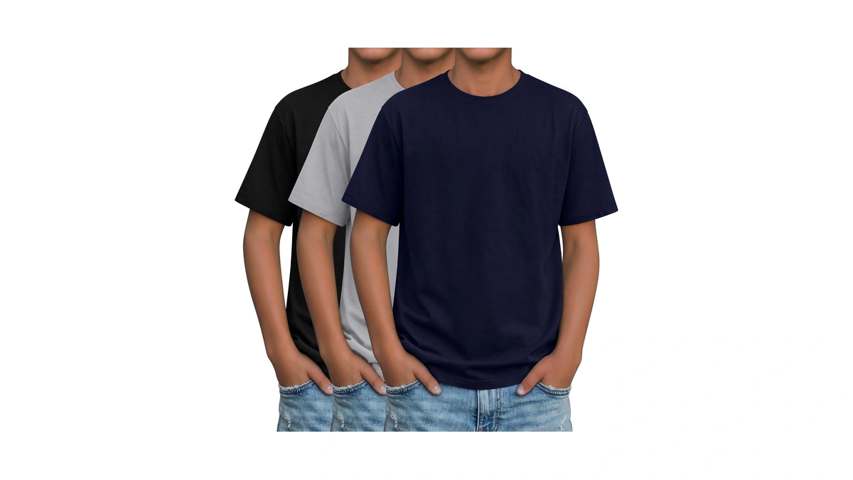 Lessonzoo 3 Pack Boys Short Sleeve Shirts Kids Loose Fit