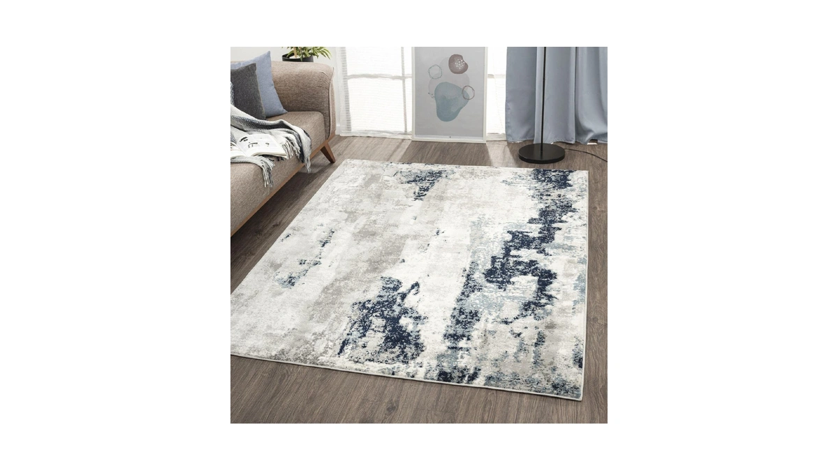 Luxe Weavers Kimberly Collection Ivory 8x10 Modern Abstract Area Rug