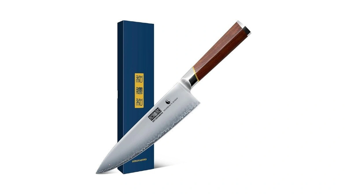 Hoshanho Chef Knife 8", Sharp Japanese Kitchen Knife With Rosewood