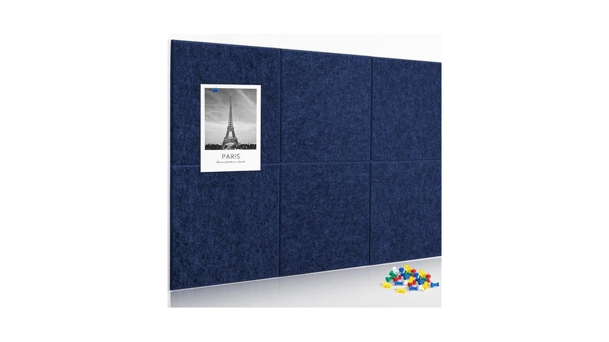 Aktop Cork Board Bulletin Board 24"x36", 6 Pack Removable Felt