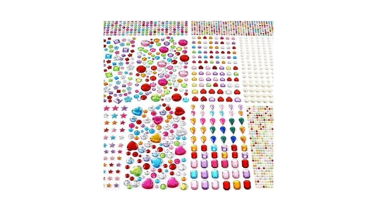 Mydbuysome 2774pcs Gem Stickers Jewels For Crafts, Self Adhesive Rhinestone