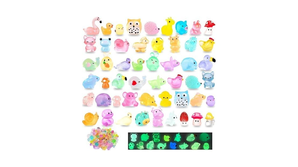 120pcs Luminous Mini Animals Glow In The Dark, 43 Style