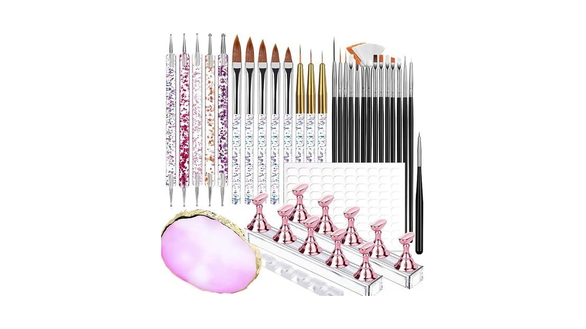 Teenitor Nail Art Tools Set, 23 Pcs Nail Art Brushes,