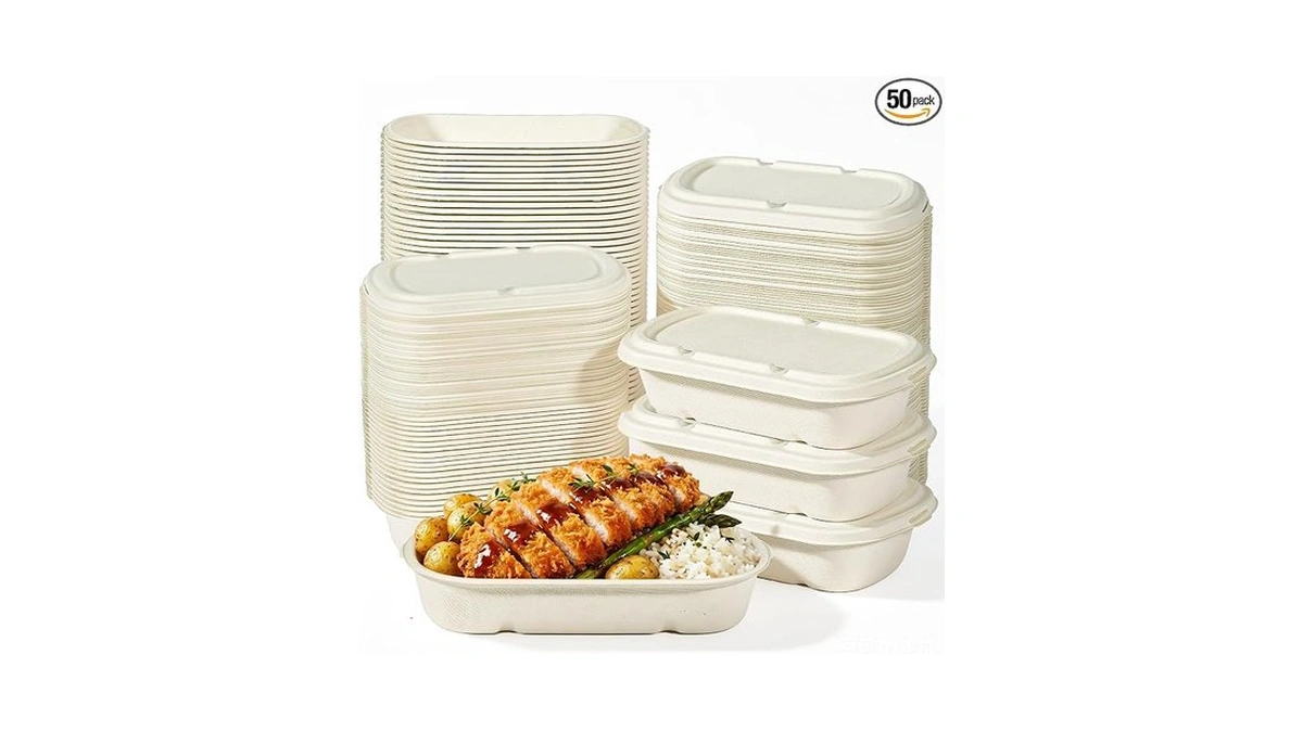 Bella Pluvia 50 Pack 29 Oz Disposable Meal Prep Containers
