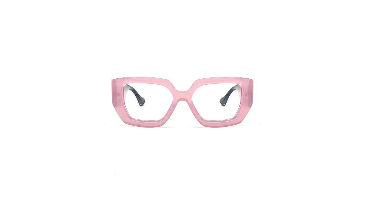 Feisedy Blue Light Glasses For Women, Oversized Square Thick Frame,