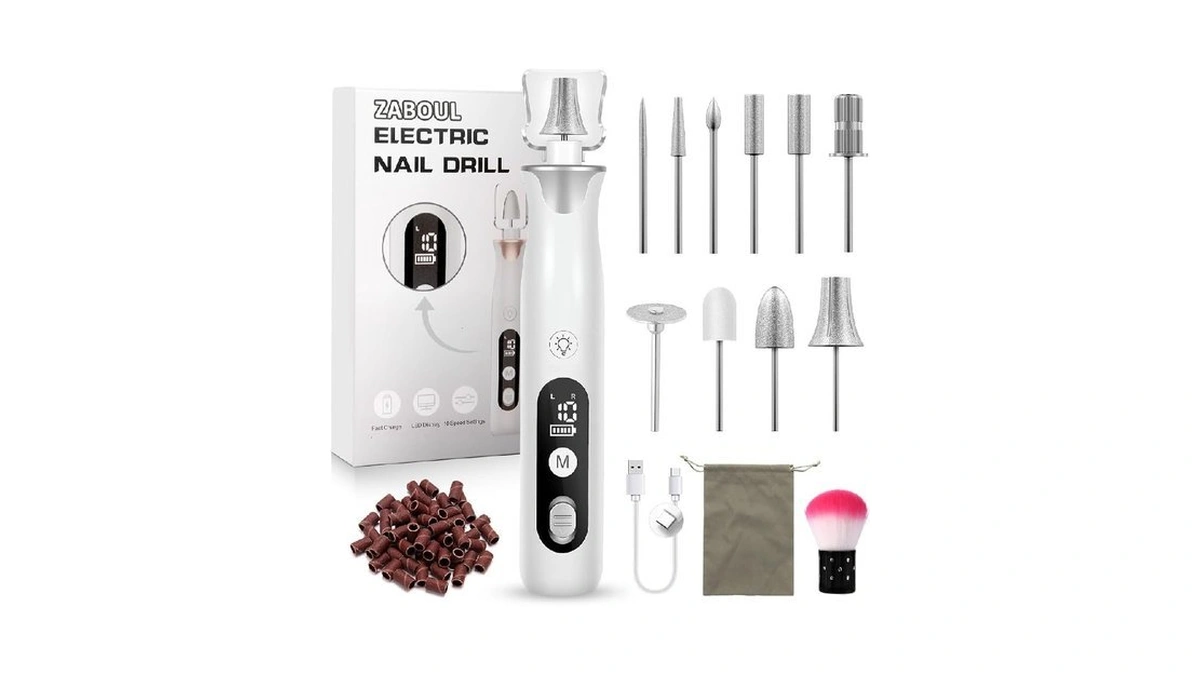 Electric Nail Drill Kit, Professional Cordless Electric Nail File For