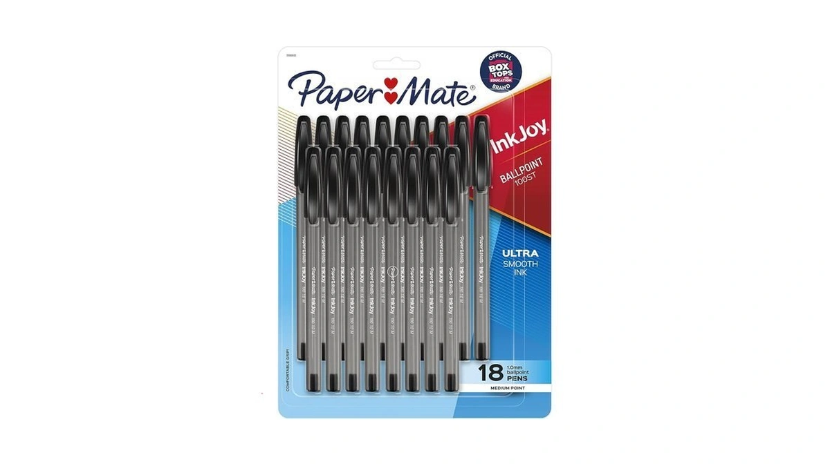 Paper Mate Inkjoy 100st Ballpoint Pens, Medium Point (1.0mm), Black,