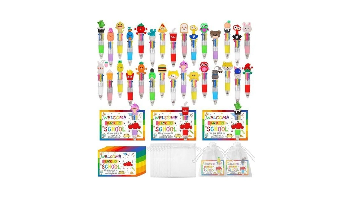 Czwz 30 Set Cute Multicolor Pens In One 4-in-1 Fun