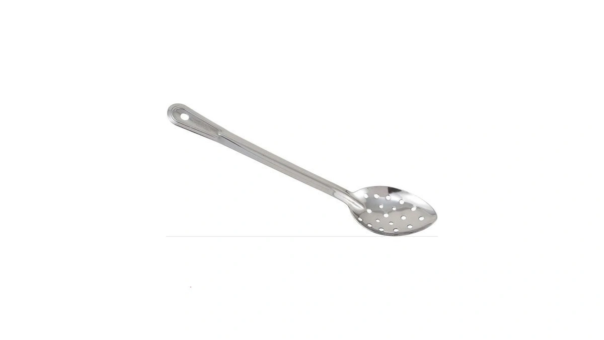Winco Stainless Steel Basting Spoon, Perforated, 15", 1.2mm