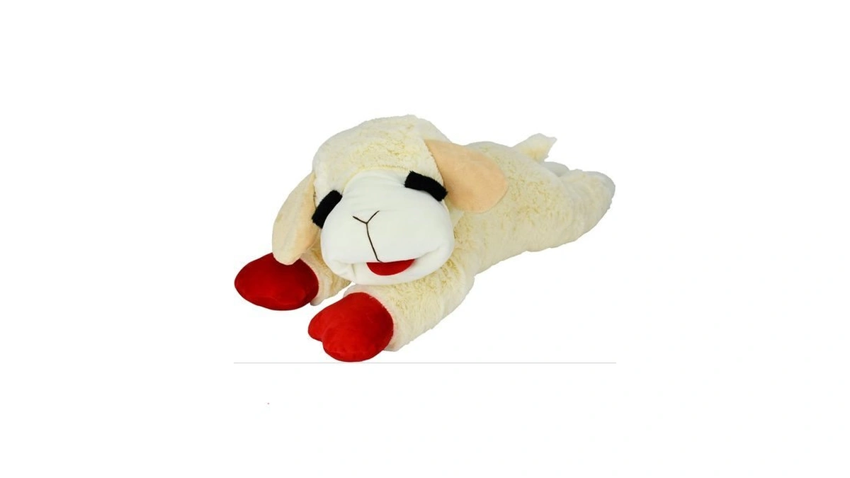 Multipet Lamb Chop Dog Plush Toy - Squeaky Toy For