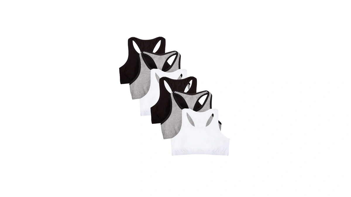 Fruit Of The Loom Girls' Cotton Built -up Stretch Sports