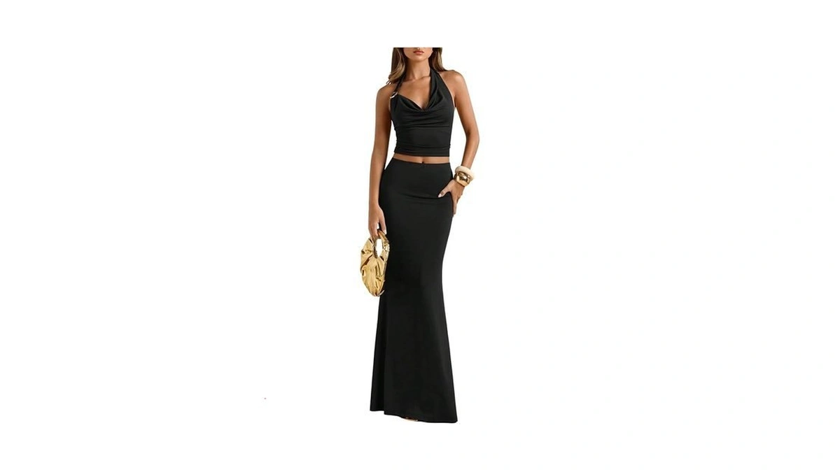Makemechic Women's Two Piece Sets Skirt Sets Halter Tops And
