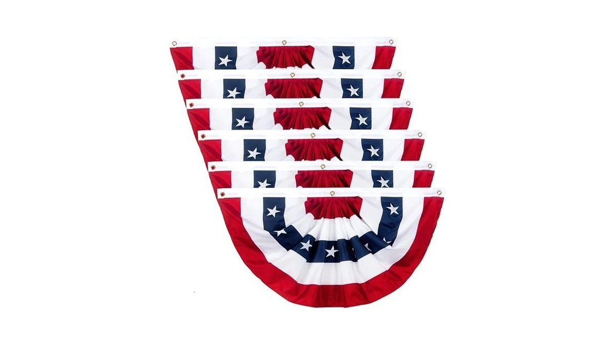 American Patriotic Bunting Flag, American Flag Bunting1.5x3ft For Outside, Decoration