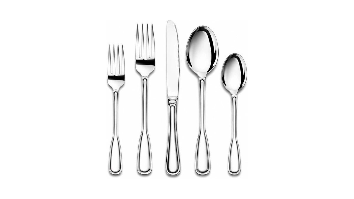 Silverware Set For 8, 40 Piece Boston Style Stainless Steel