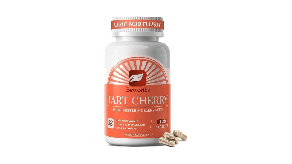 B Beworths Tart Cherry Capsules For Natural Uric Acid Balance