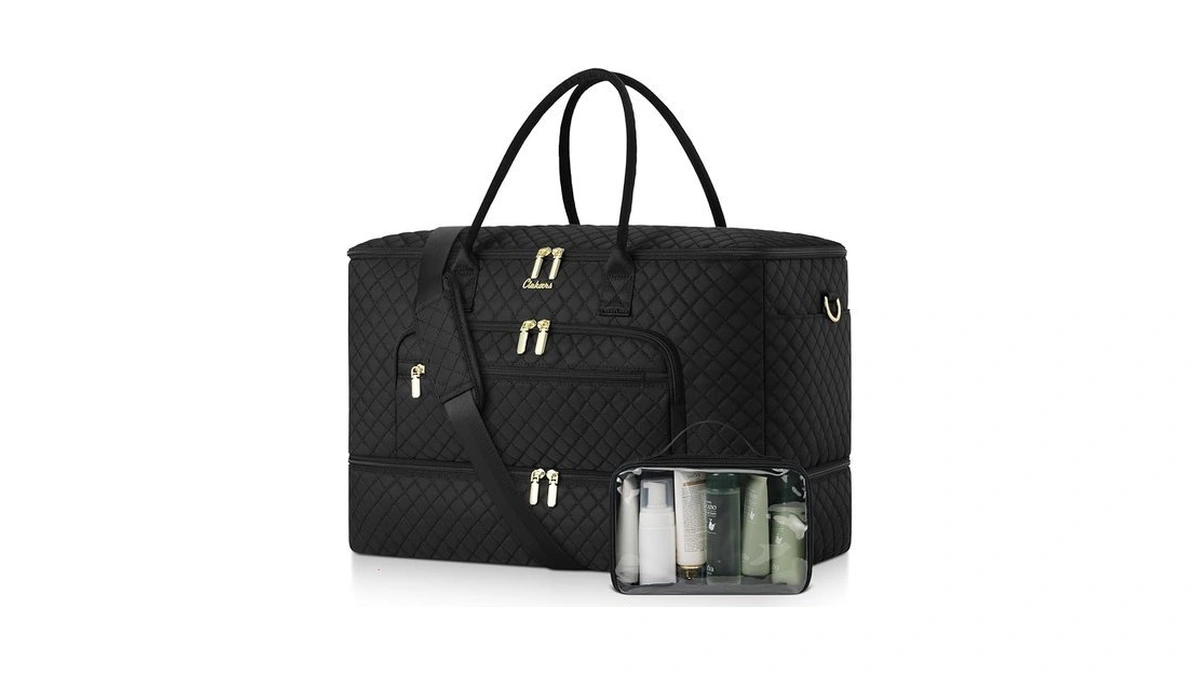 Clokars Travel Duffle Bag, Wide Open Large Weekender Bag For