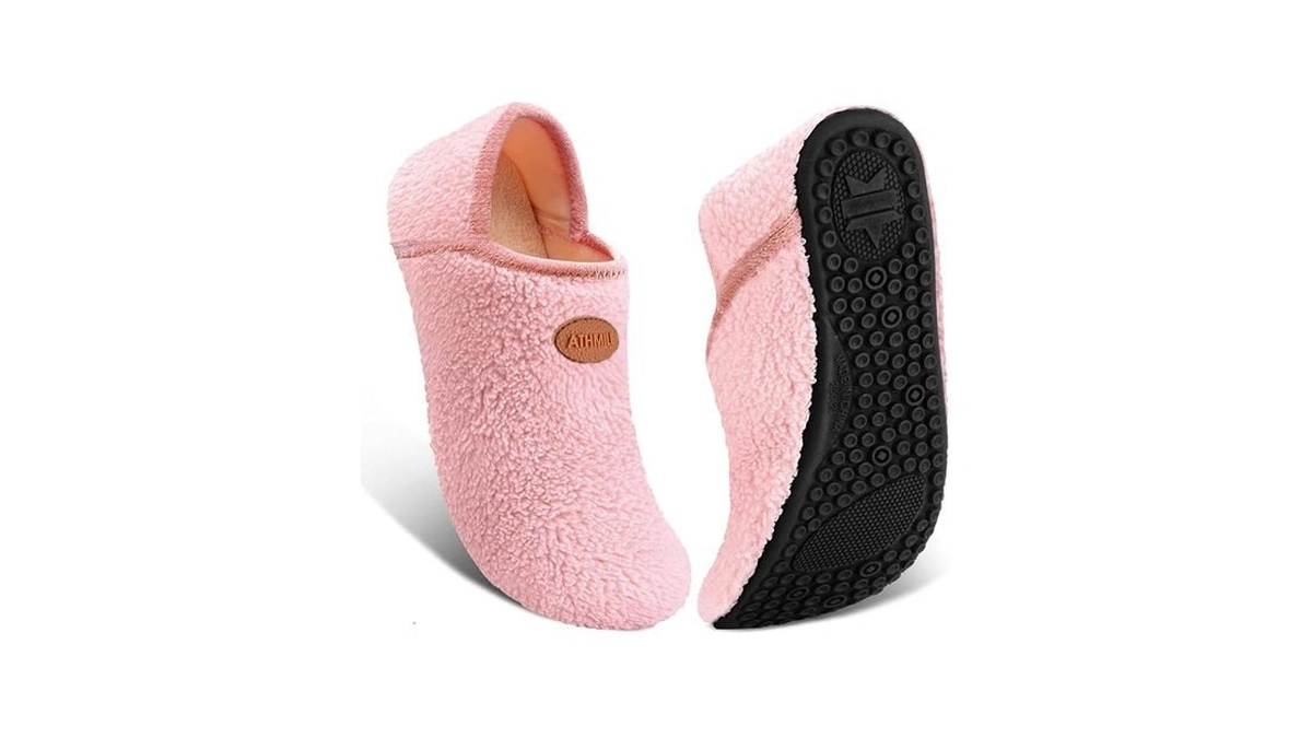 Athmile House Slippers For Women Men Indoor Barefoot House Shoes