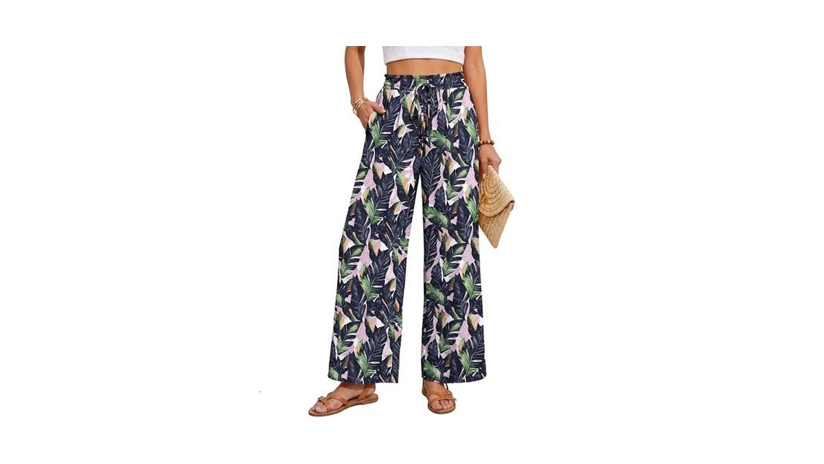 Czyinxian Women's High Waisted Pants Wide Leg Flowy Work Pants