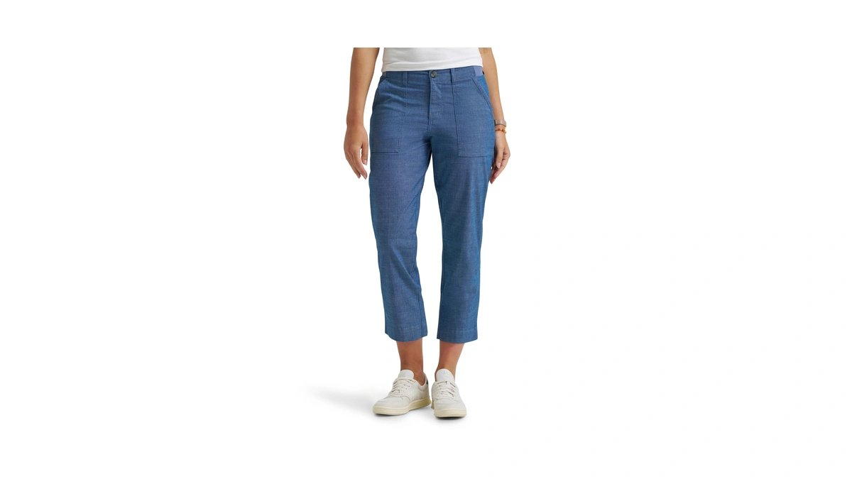 Lee Women's Ultra Lux Comfort With Flex-to-go Utility Capri Pant,