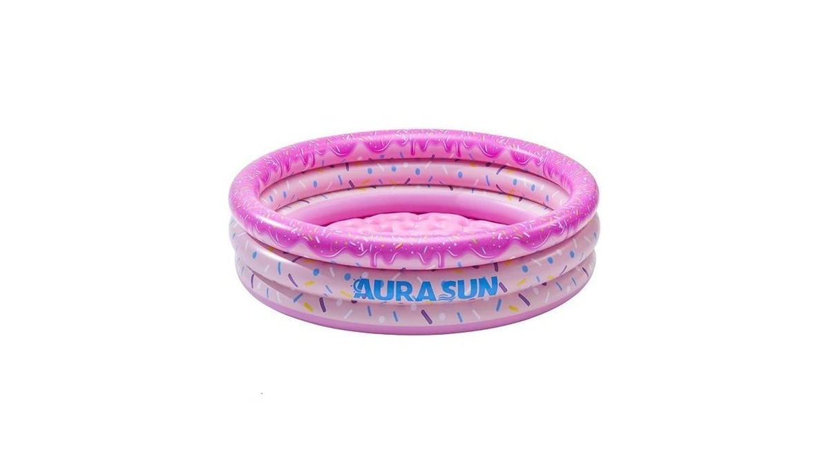 Inflatable Baby Pool Small Kiddie Swimming Pool, 3 Rings Round