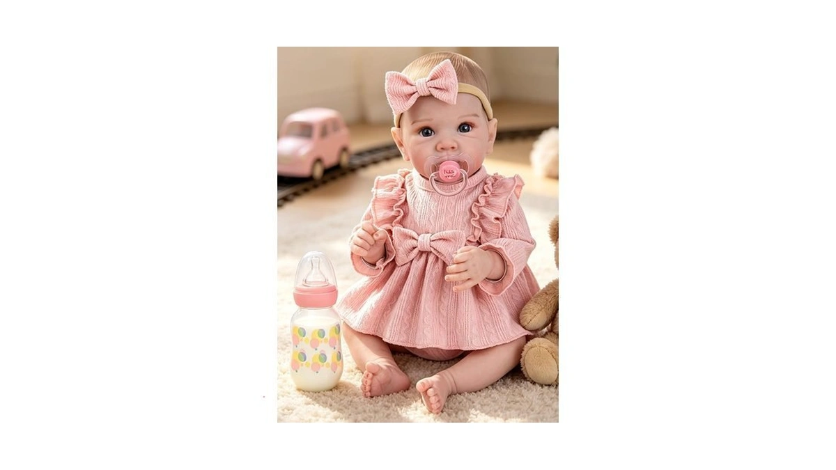 Ekokiz Realistic 20-inch Reborn Baby Doll, Weighted Lifelike Newborn Girl