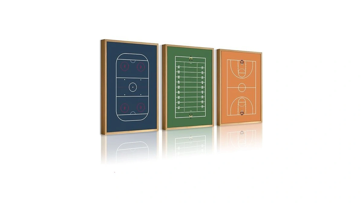Boys Sports Wall Art Decor Nursery Kids Canvas Art Children