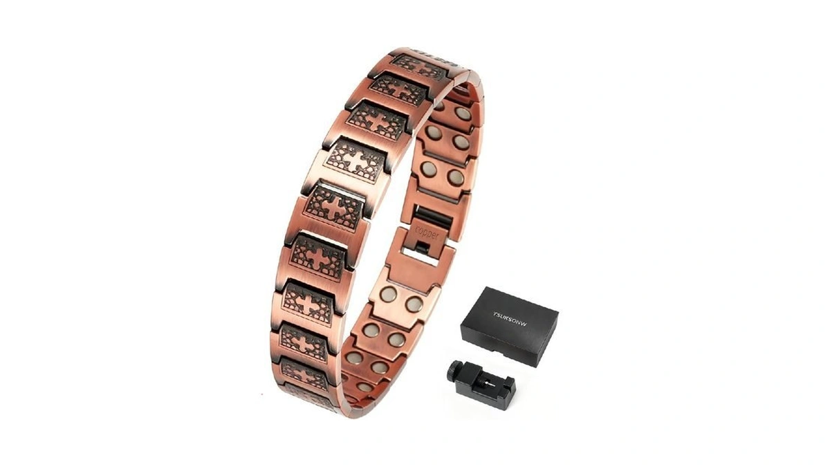 Tsuksonw Copper Bracelet For Men, 99.99% Pure Premium Copper Jewelry