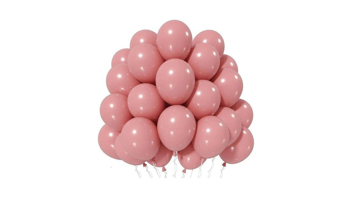 Jobkoo Dusty Pink Balloons 12 Inch, Vintage Retro Blush Pink