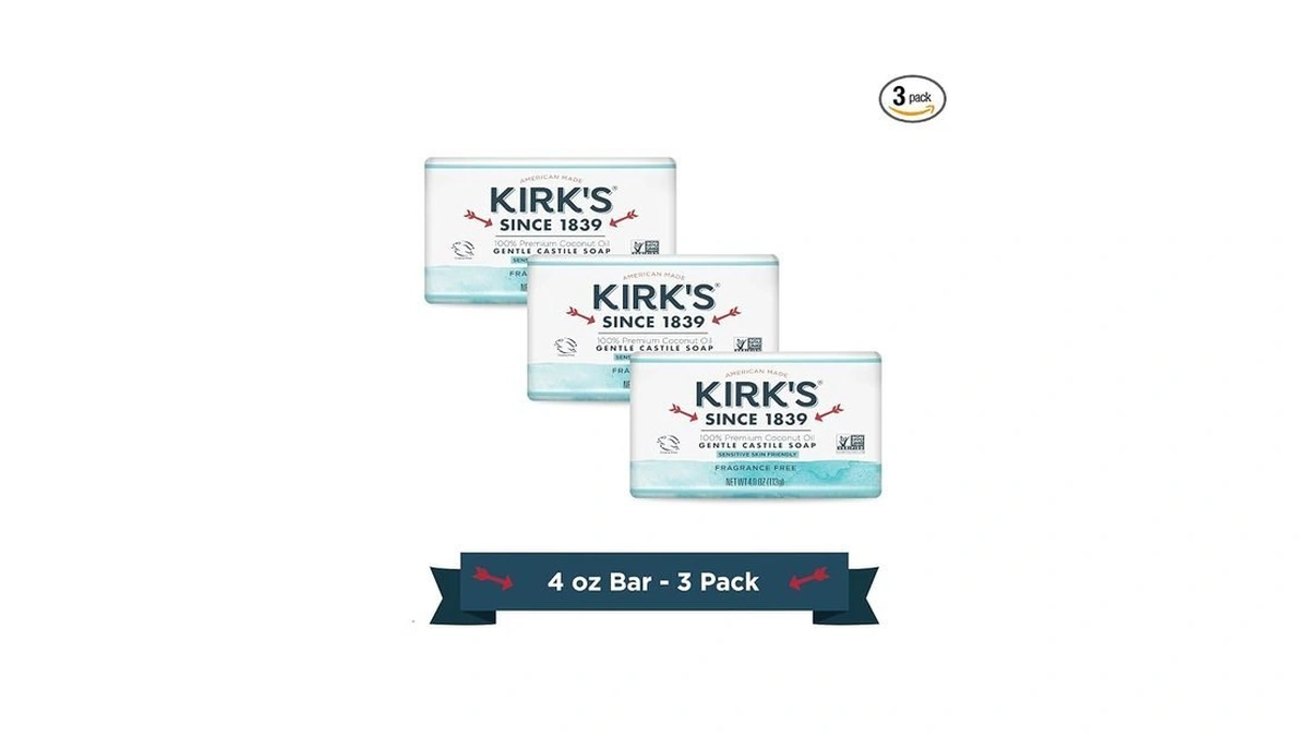 Kirk's Fragrance Free Castile Bar Soap (pack Of 3)