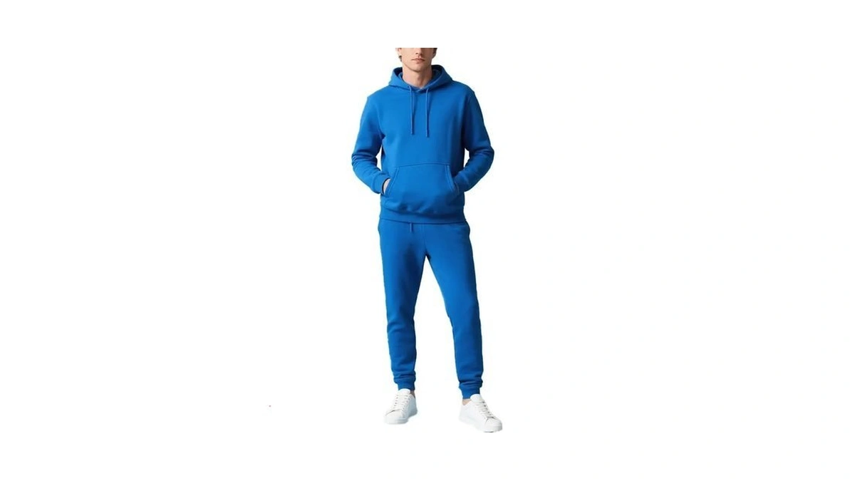 Mlgaril Men's Royal Blue Tracksuit 2-piece Active Set Fleece Pullover