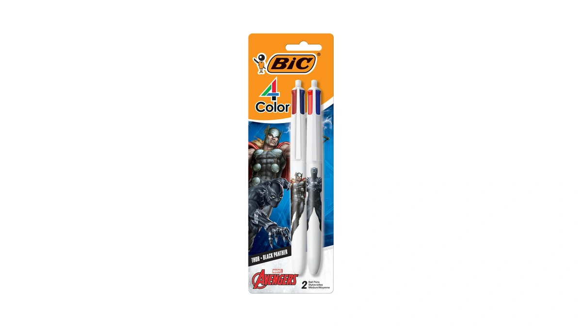 Bic 4 Color Marvel Avengers Retractable Ballpoint Pen With 1.0