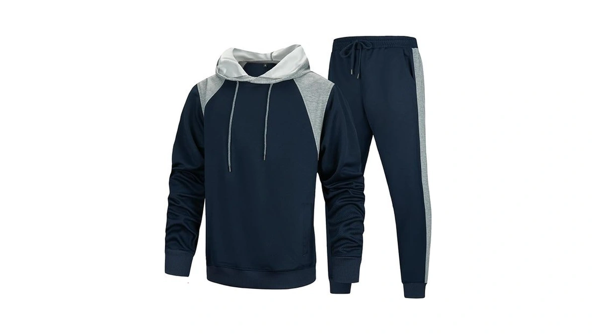 Toloer Men’s Tracksuit 2 Piece Hoodies Sweatsuits Color Block Pullover