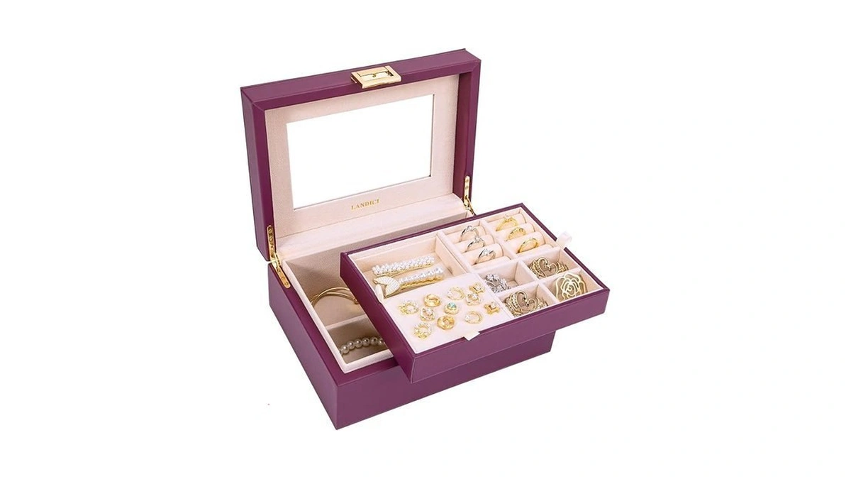 Landici Jewelry Organizer Box For Women Teen Girls,large Jewelry Storage